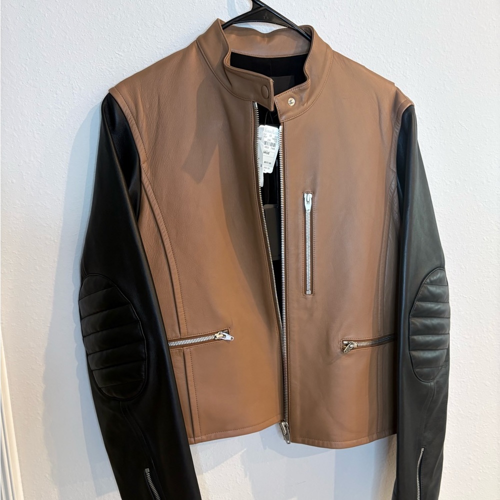 Two-Tone Leather Jacket